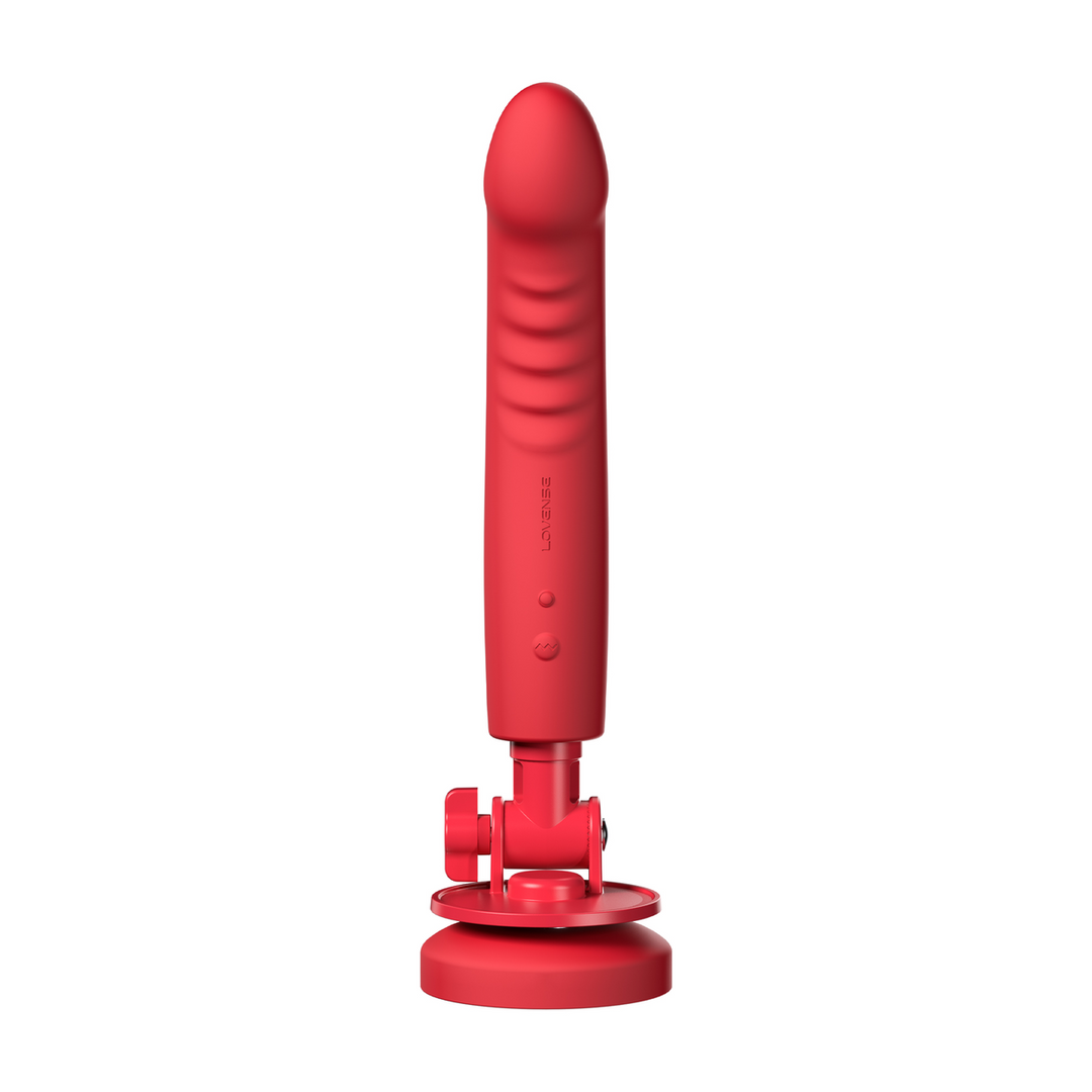 Lovense Mission 2 - Vibrerende Zuigcup Dildo met Touch-Sense - Rood (6972677430401)