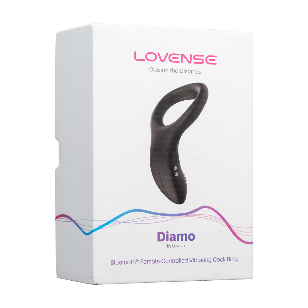 Lovense Diamo - App-gestuurde Vibrerende Cockring - Zwart (728360599759)