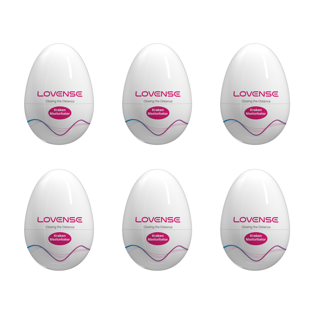 Lovense Kraken - 6 Pack - Zachte Rekbare Ei Masturbator - Wit (6972677430128)