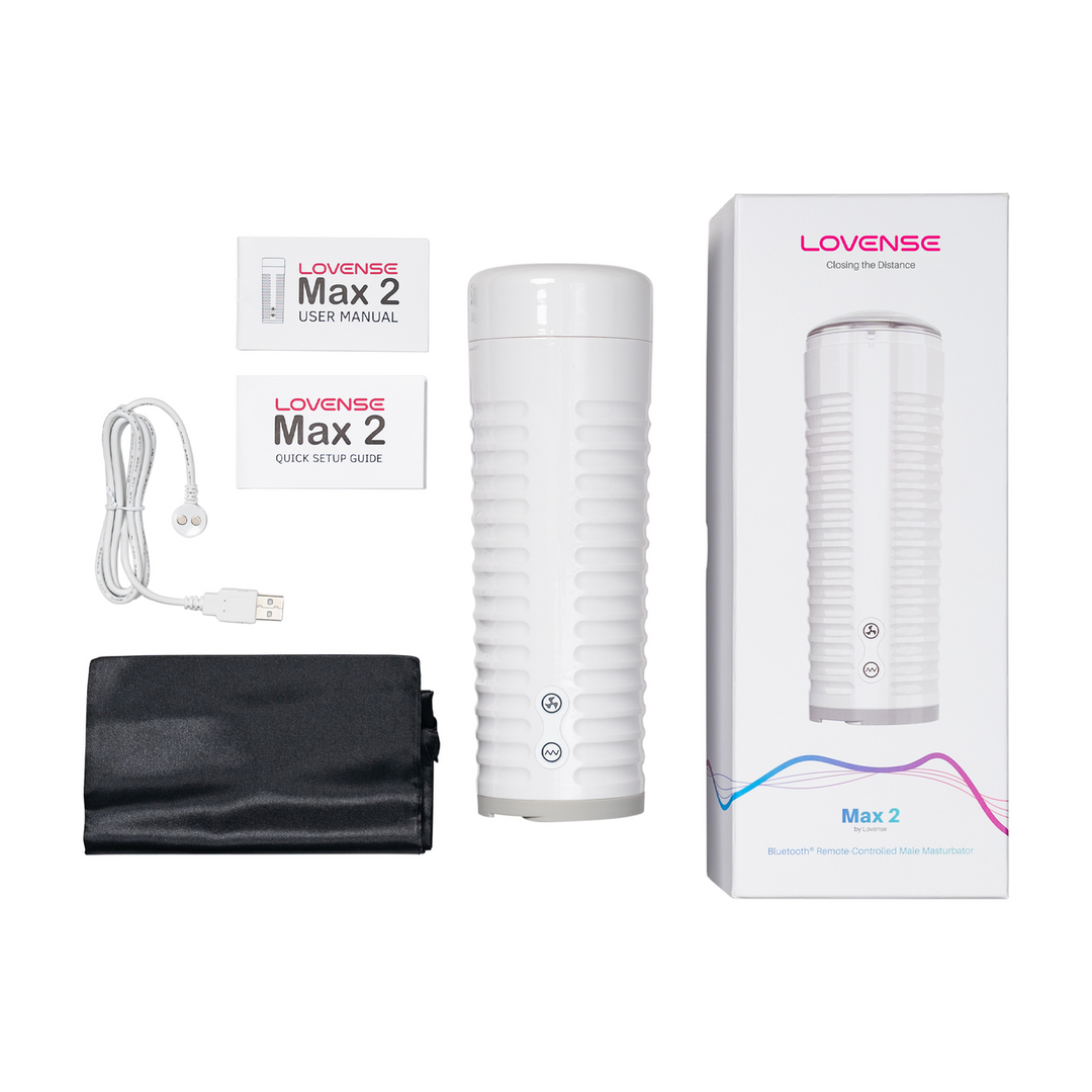 Lovense Max 2 - Bluetooth App-gestuurde Mannenmasturbator - Wit (728360599612)