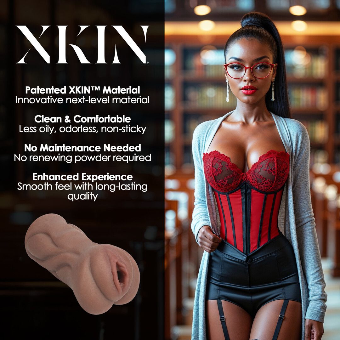 Xkin by shots Carreer Girls - Sexy Bibliothecaresse Paige Spreadmore - TPE Medium Masturbator - 244g - Bruin (8714273028785)