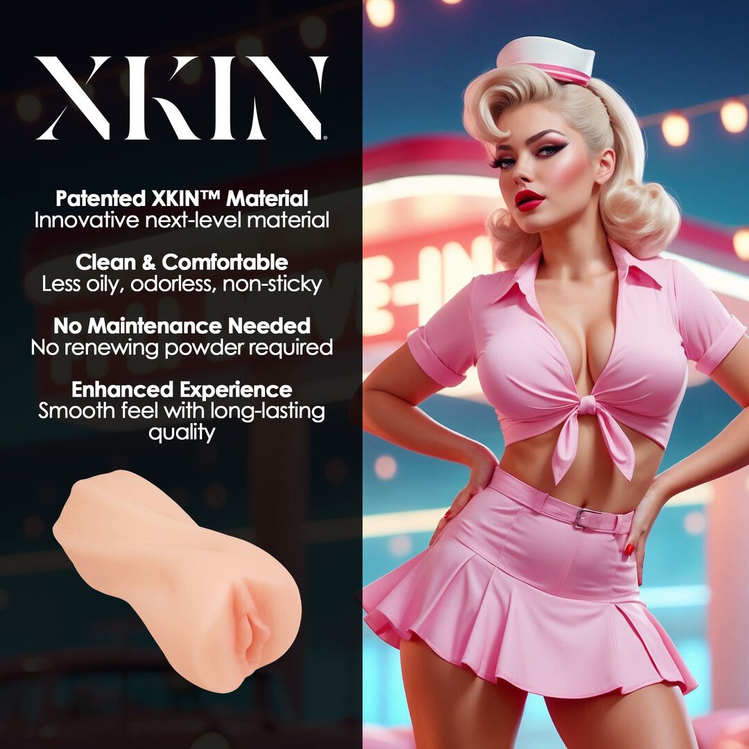 Xkin by shots Pinup Dolls - Carhop Cutie Darla Smashburger - TPE Medium Masturbator - 202g - Vlees (8714273028730)