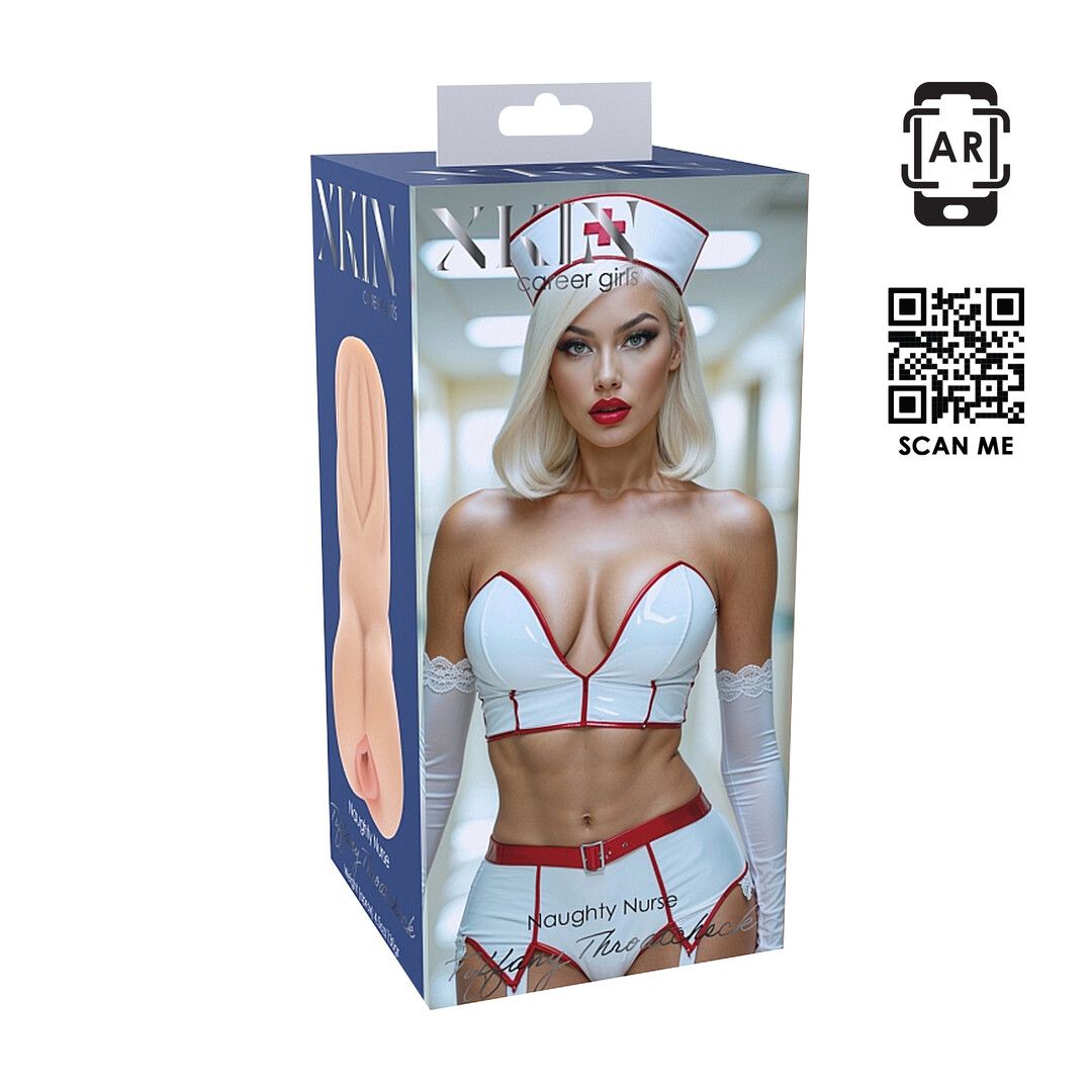 Xkin by shots Carreer Girls - Ondeugende Verpleegster Tiffany Throatcheck - TPE Kleine Masturbator - 130g - Vlees (8714273028655)