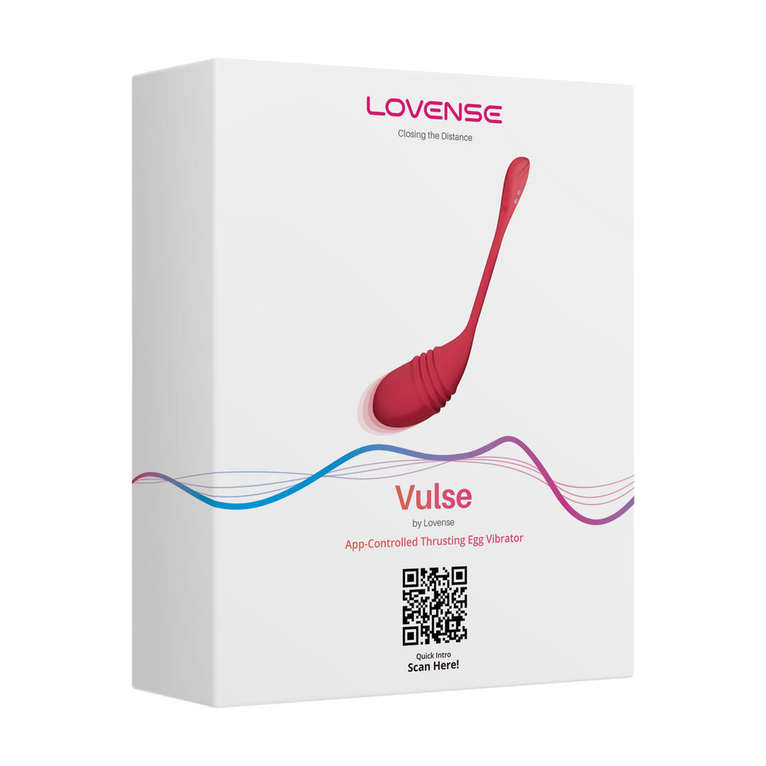 Lovense Vulse - App-gestuurde Duwende Ei Vibrator - Rood (6972677430159)