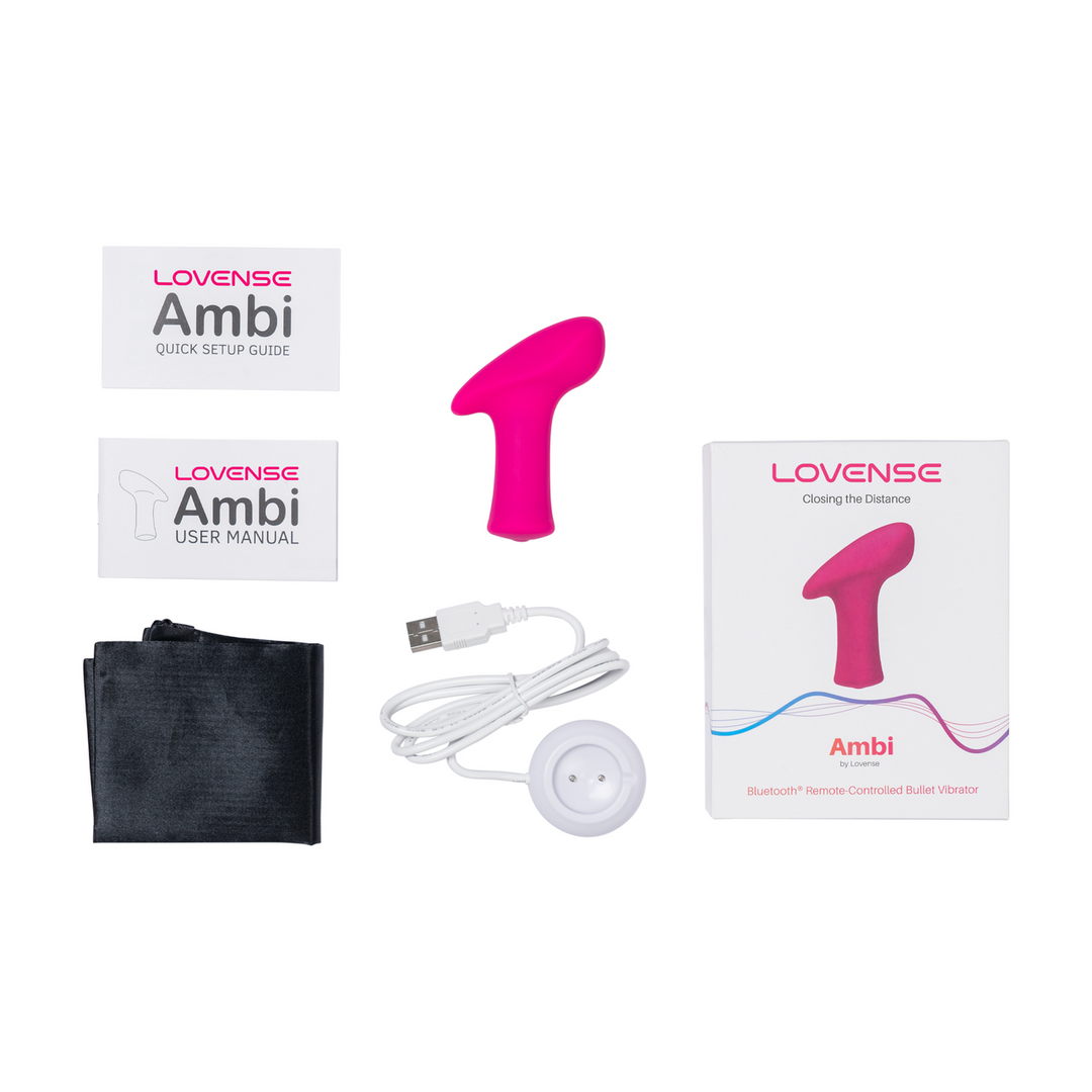 Lovense Ambi - App-gestuurde Brede Oppervlakte Bullet Vibrator - Roze (714449810730)