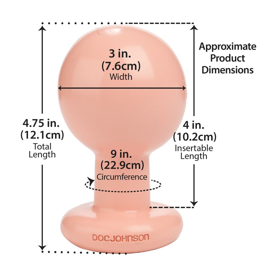 Doc johnson The Classic - Round Butt Plug - Large - Cream (782421003098)