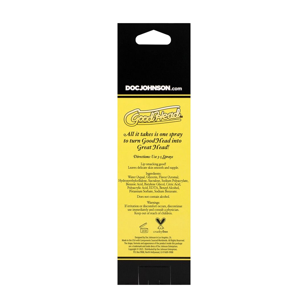 Doc johnson Juicy Head - Cocktails - Dry Mouth Spray - Lemon Drop - 2 fl oz / 59 ml (782421098636)