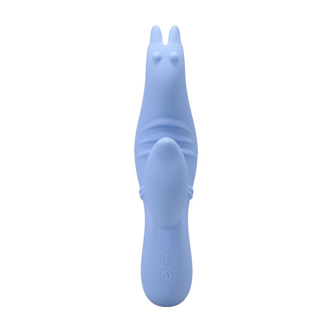 Doc johnson Into The C - Seahorse Siren - Warming Waved Rabbit Vibrator - Maui Blue (782421101992)