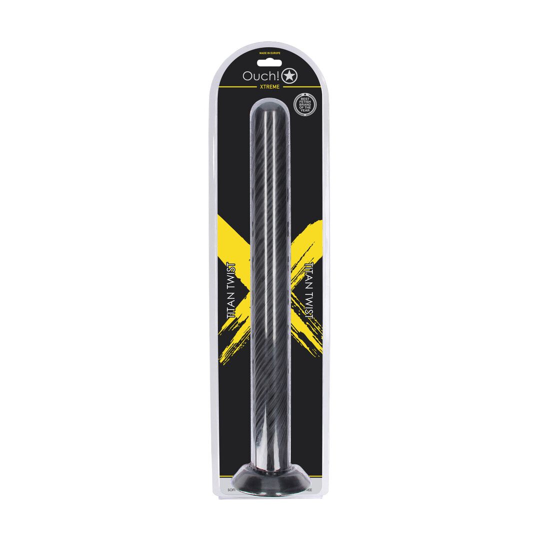 Ouch! by shots Titan Twist - Anal Plug - 48 cm - Black (8714273017390)
