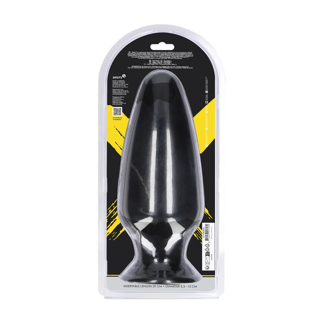 Ouch! by shots Mega X - Anal Plug - 29 cm - Black (8714273017482)