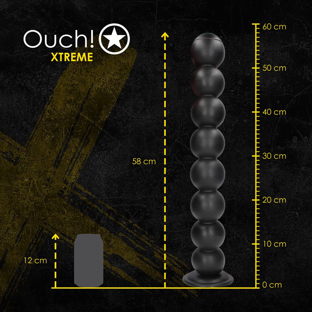 Ouch! by shots Balls of Lust - Anal Plug - 55 cm - Black (8714273017383)