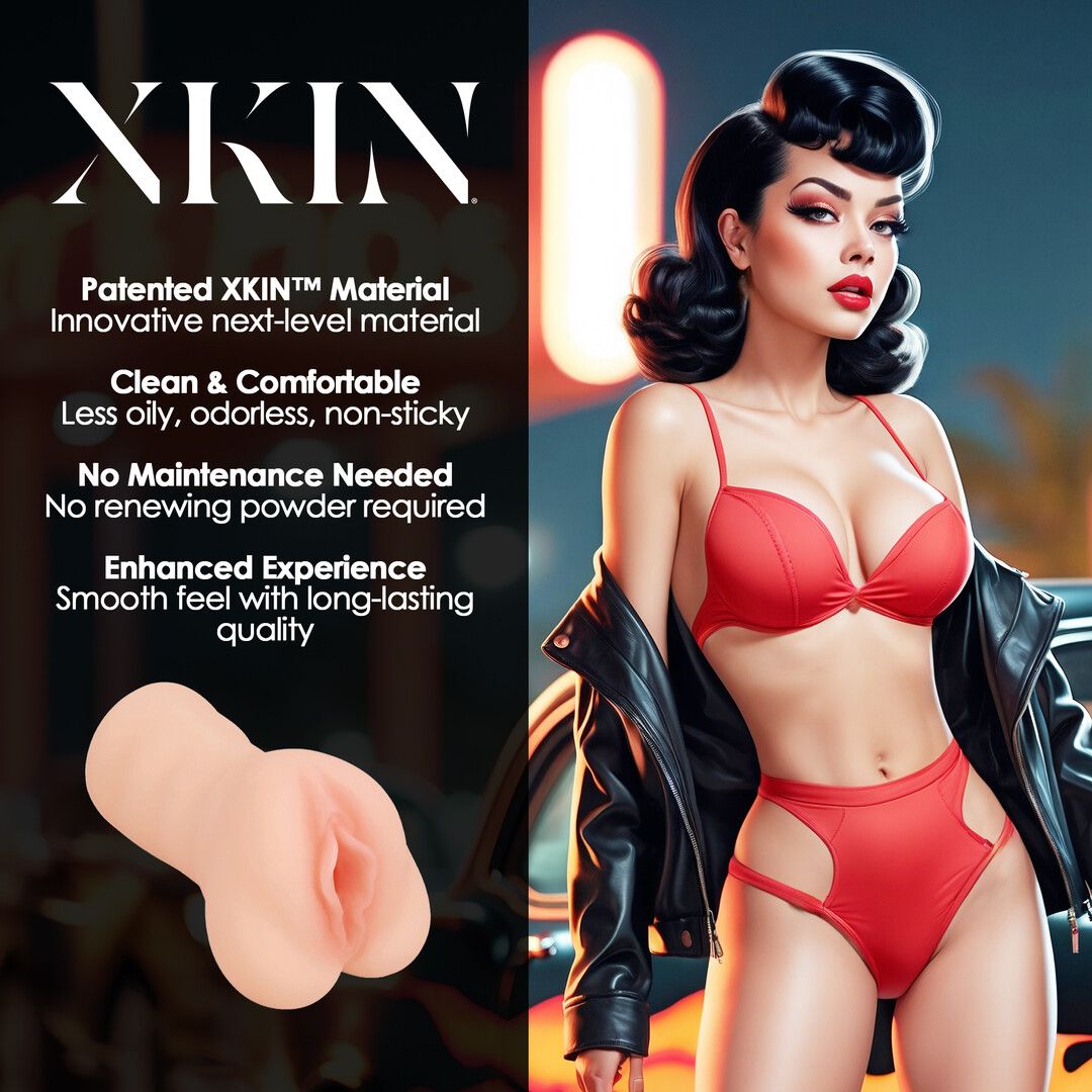 Xkin by shots Pinup Dolls - Greaser Girl Misty Muffburner - TPE Medium Masturbator - 204g - Vlees (8714273028754)