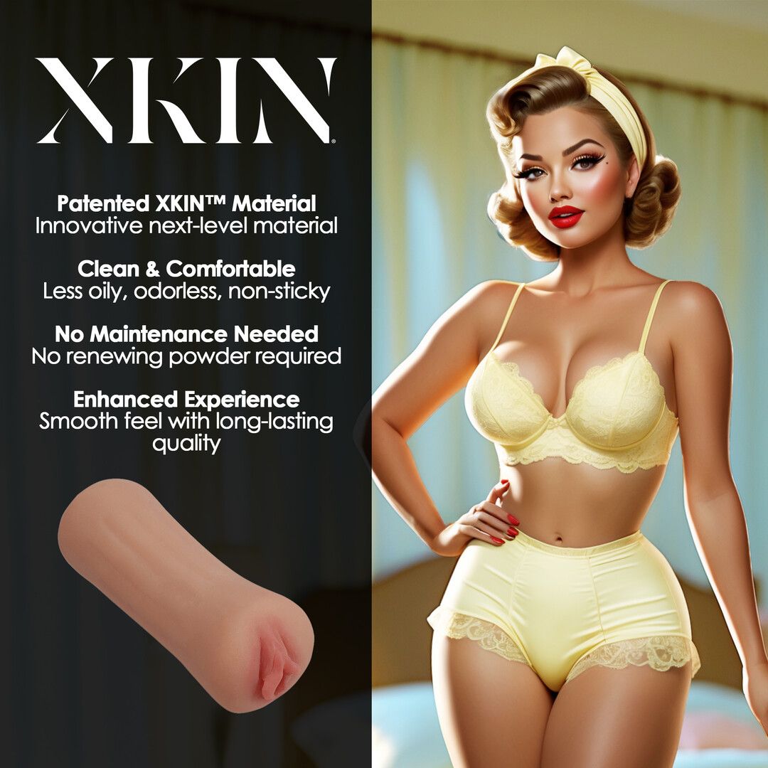 Xkin by shots Pinup Dolls - Slumber Party Slut Bettie Blowkiss - TPE Kleine Masturbator - 127g - Tan (8714273028631)