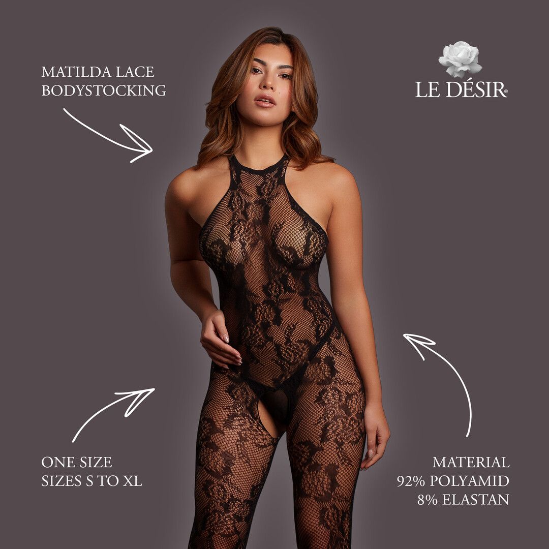 Le désir by shots Matilda - Lace Bodystocking - One Size - Black (8714273020864)
