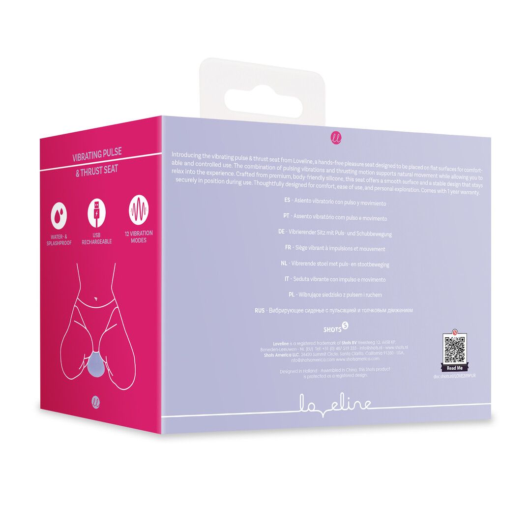Loveline by shots Vibrerende Puls- en Duwstoel - Paars (8714273021359)