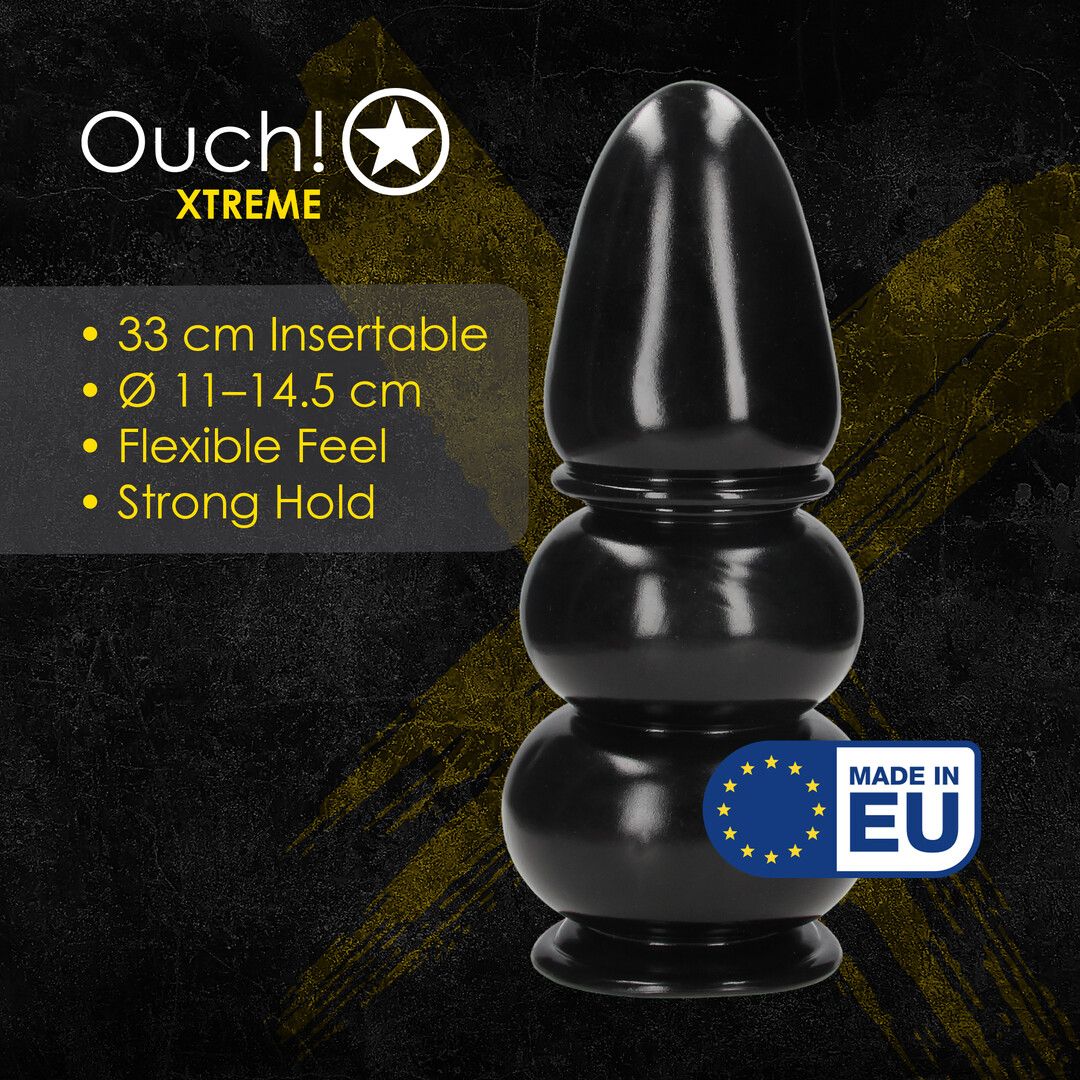 Ouch! by shots Ultra Collosus - Anal Plug - 33 cm - Black (8714273017475)