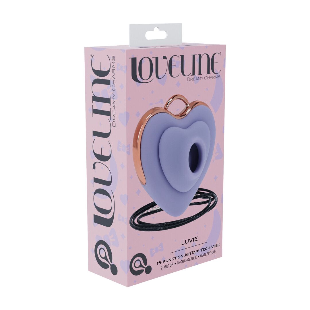 Loveline by shots Luvie - Hartvormige AirTap Vibrator - Lavendel (8714273059802)