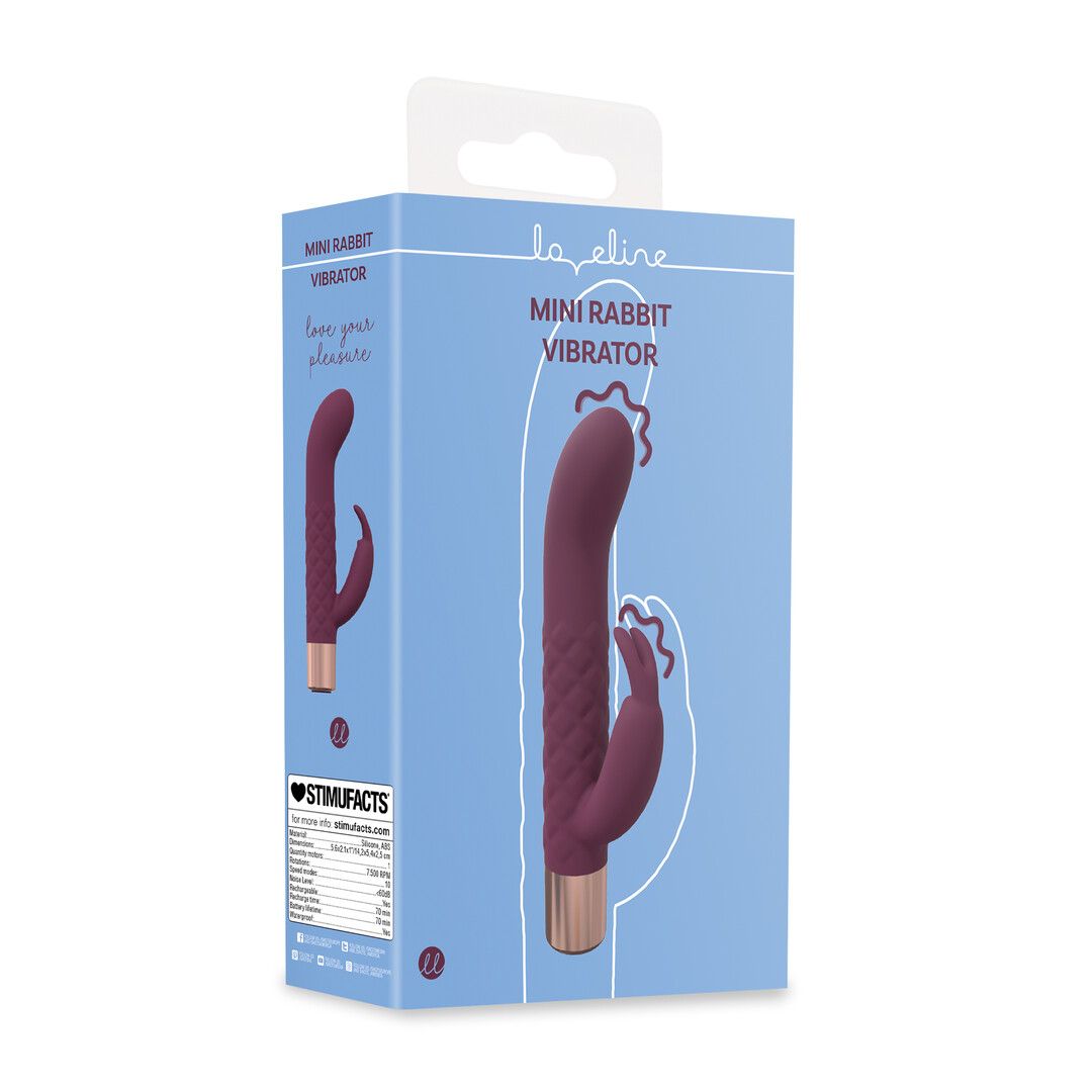 Loveline by shots Mini Konijnen Vibrator - Bordeauxtint (8714273021441)