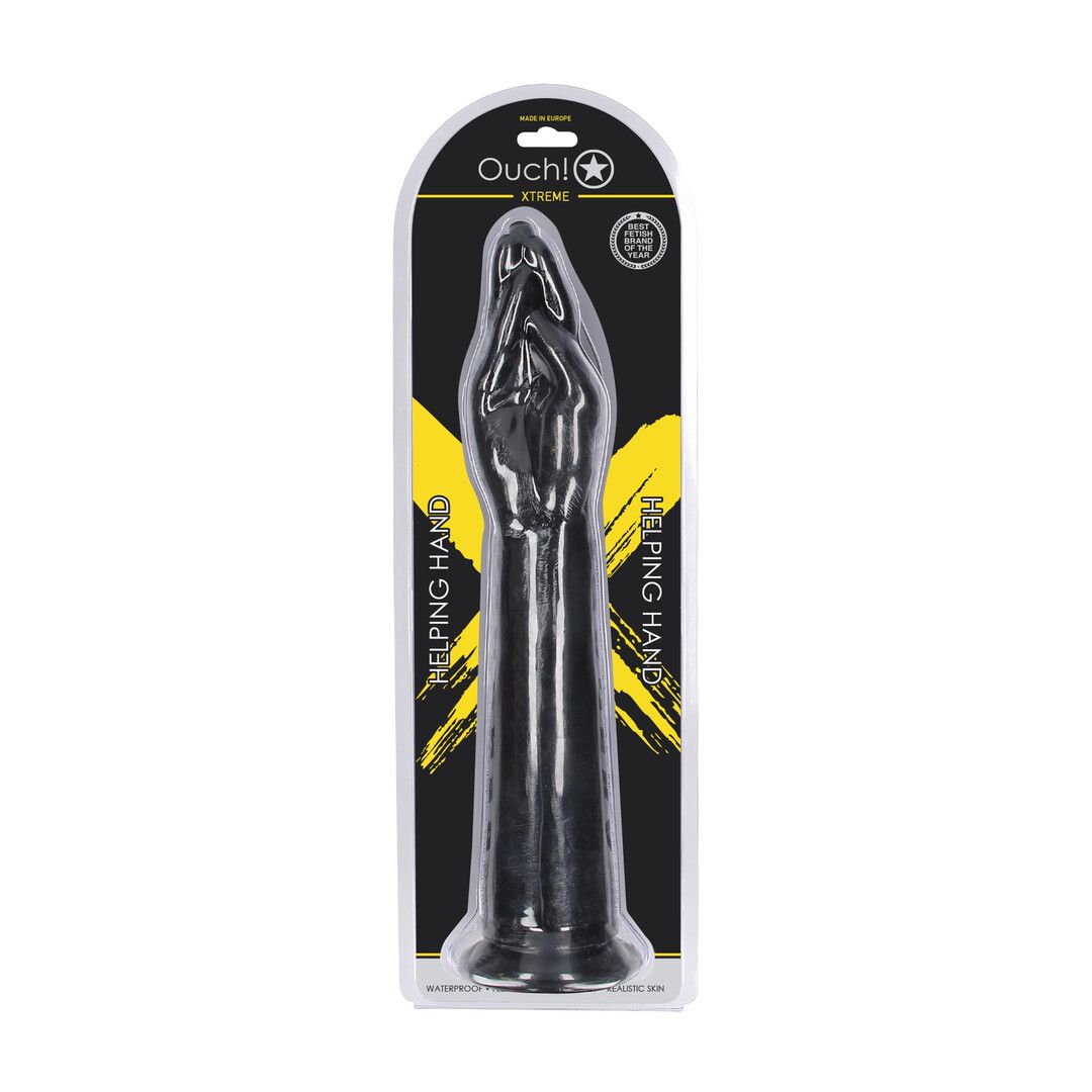 Ouch! by shots Helping Hand - Hand with Forearm Dildo - 38 cm - Black (8714273017376)