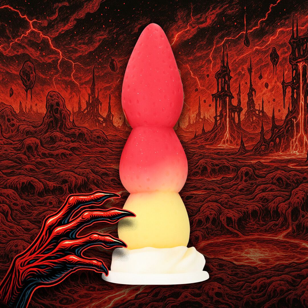 Ouch! by shots Whipped Berry - Siliconen Anale Plug - Rood/Geel (8714273024404)