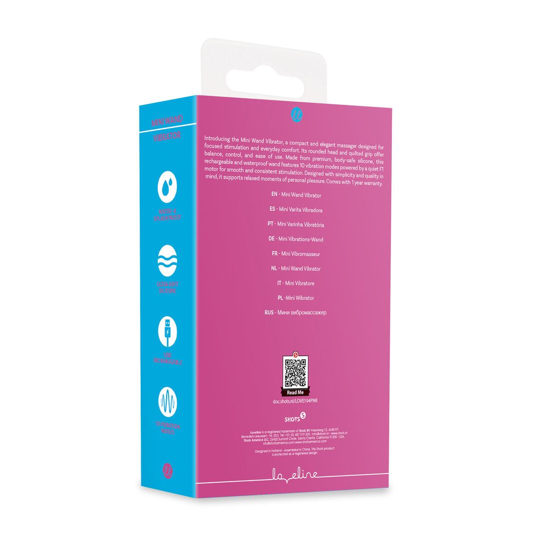 Loveline by shots Mini Wand Vibrator - Roze (8714273021892)