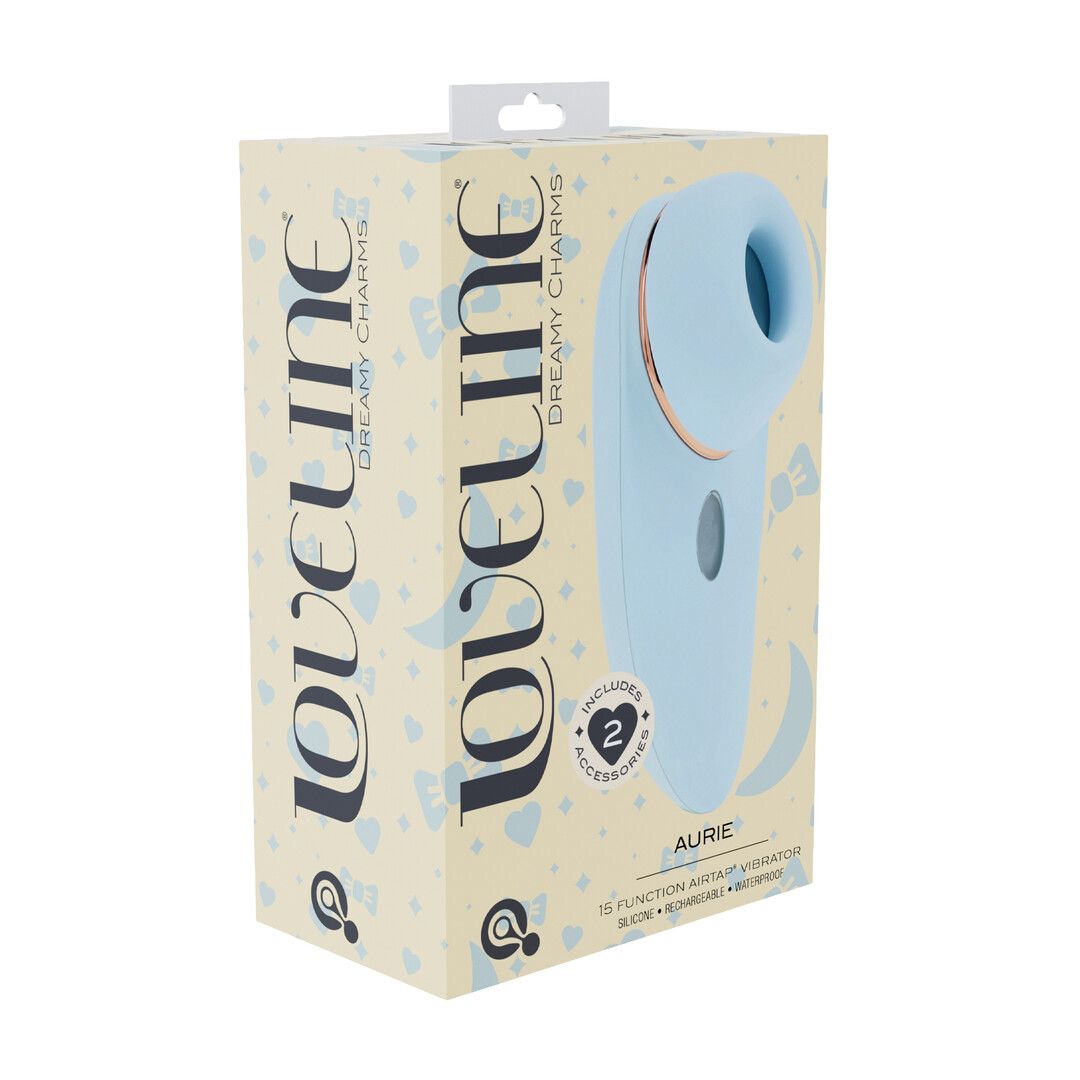 Loveline by shots Aurie - AirTap Vibrator met Twee Hoofdaccessoires - Blauw (8714273059727)