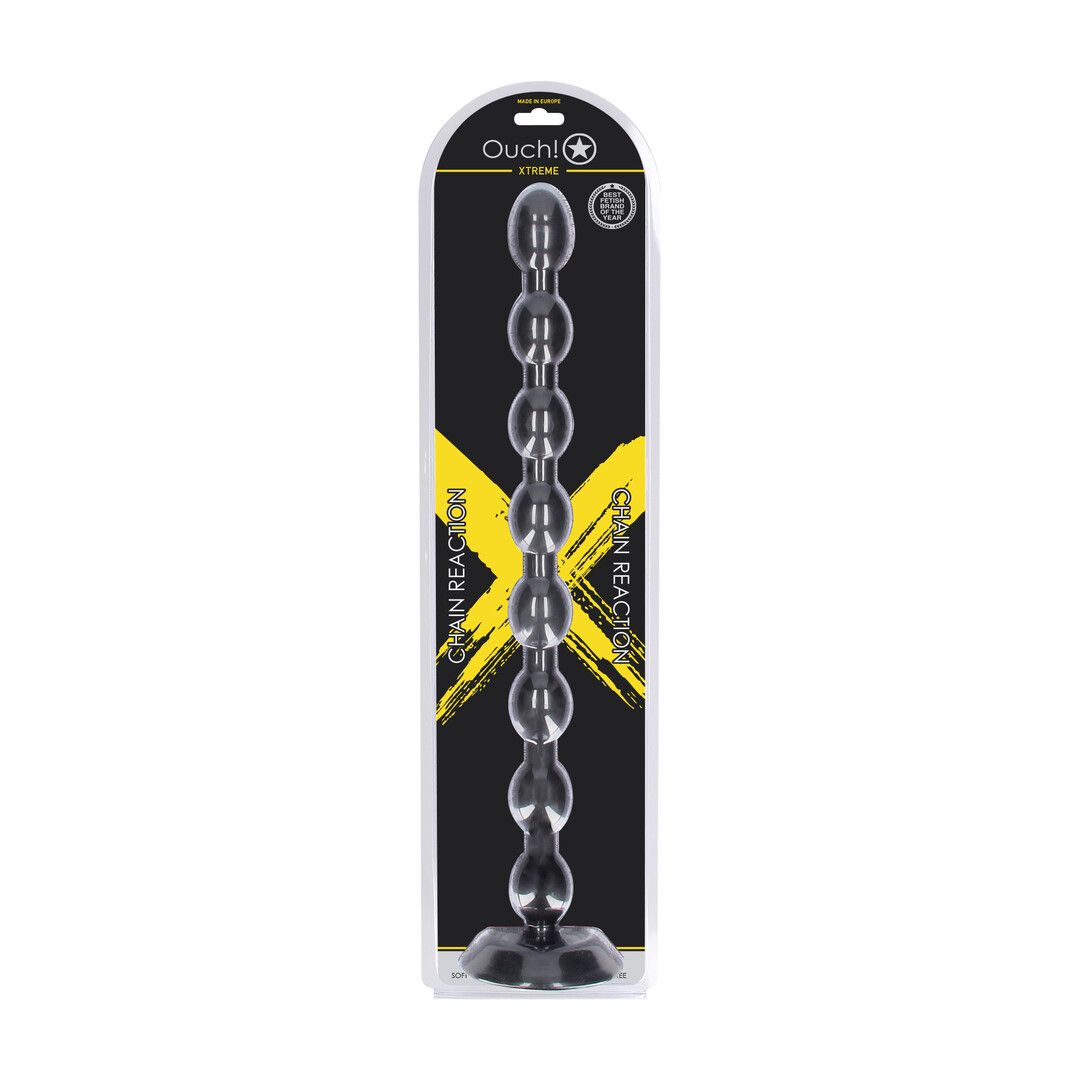 Ouch! by shots Chain Reaction - Anal Plug - 49 cm - Black (8714273017512)
