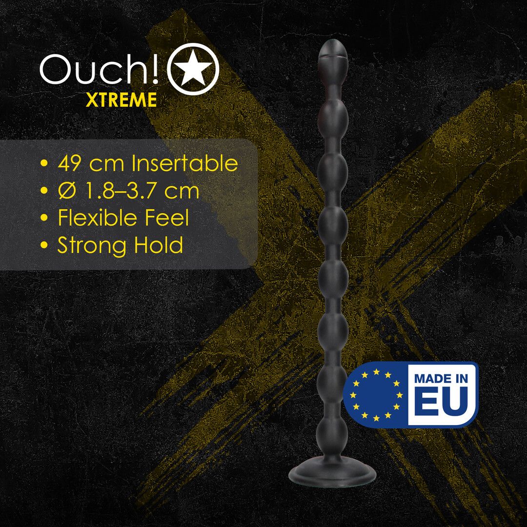 Ouch! by shots Chain Reaction - Anal Plug - 49 cm - Black (8714273017512)