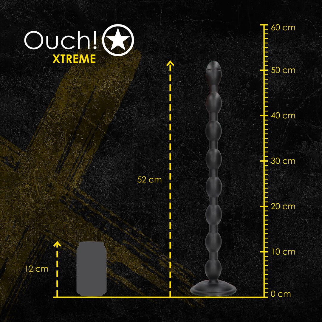 Ouch! by shots Chain Reaction - Anal Plug - 49 cm - Black (8714273017512)