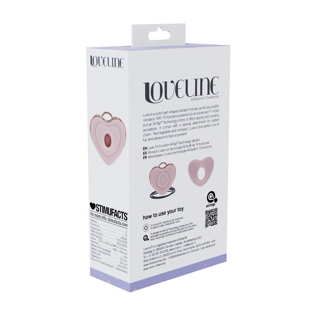 Loveline by shots Luvie - Hartvormige AirTap Vibrator - Roze (8714273059819)