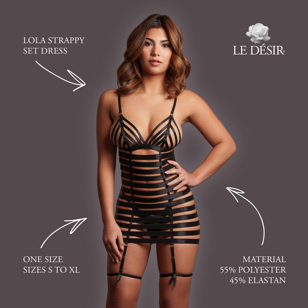 Le désir by shots Lola - Strappy Set Dress - One Size - Black (8714273020642)