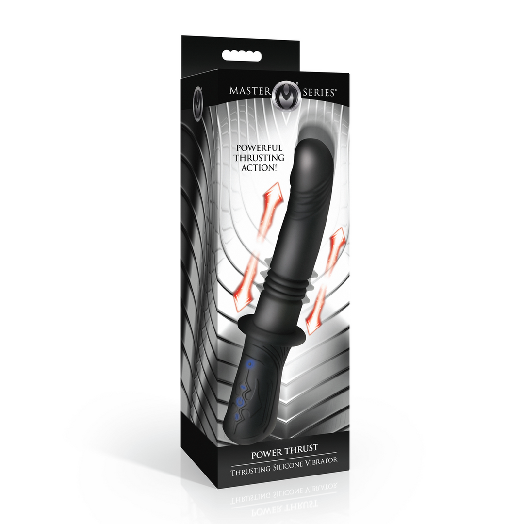 Xr brands Power Thrust - Duwende Siliconen Vibrator - Zwart (848518058423)