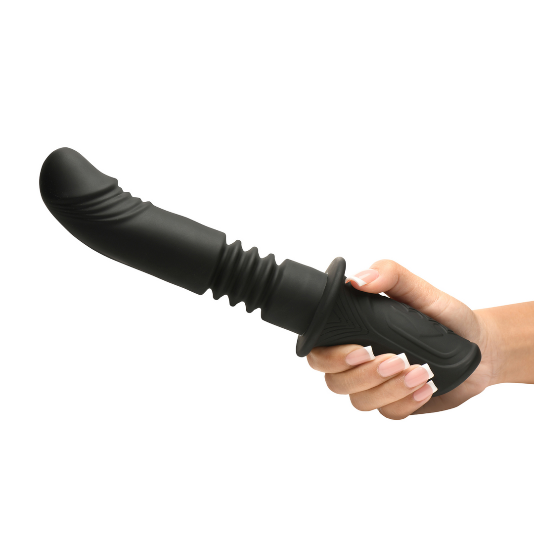 Xr brands Power Thrust - Duwende Siliconen Vibrator - Zwart (848518058423)