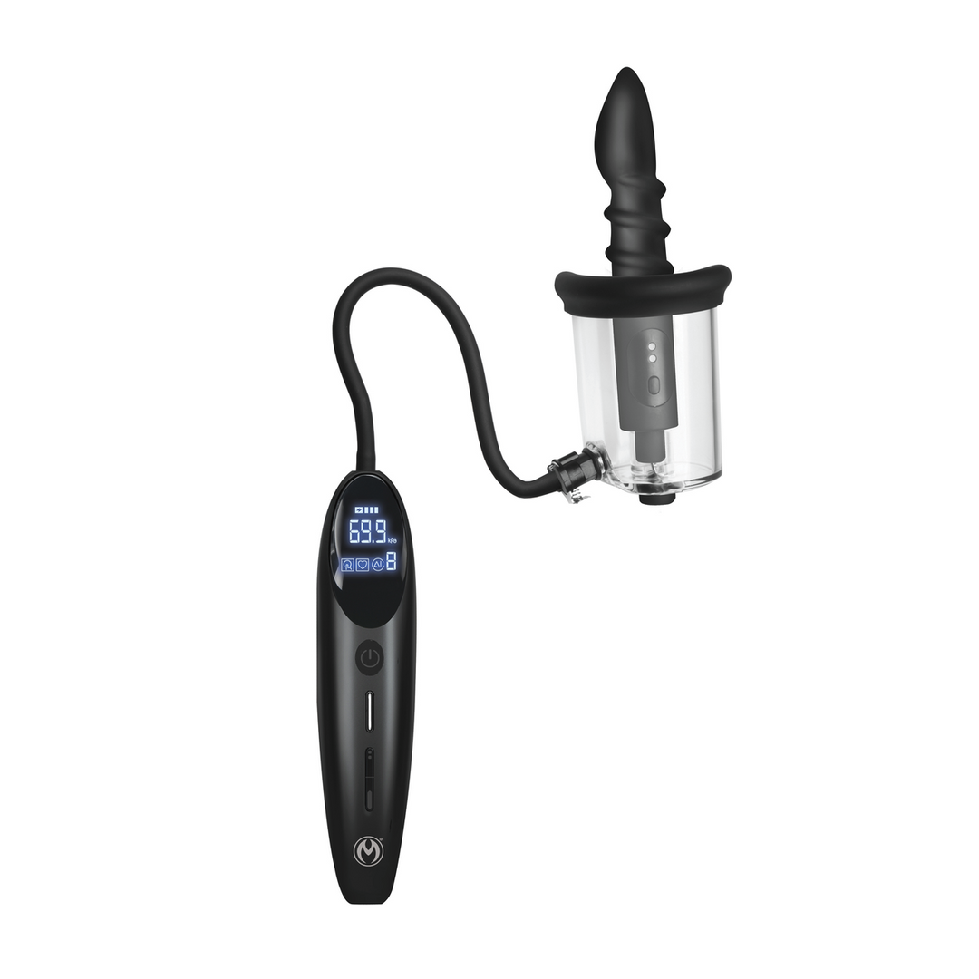 Xr brands Rosebud Driller Deluxe Set - Vibrerende Silicone Rosebud Pomp - Transparant (848518058287)