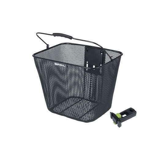 Basil mand Bilbao KF + stuurpenhouder zwart (8715019102394)