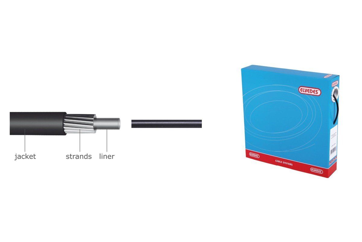 Elvedes rol buitenkabel SIS sp 4.2mm zwart (8716706004564)