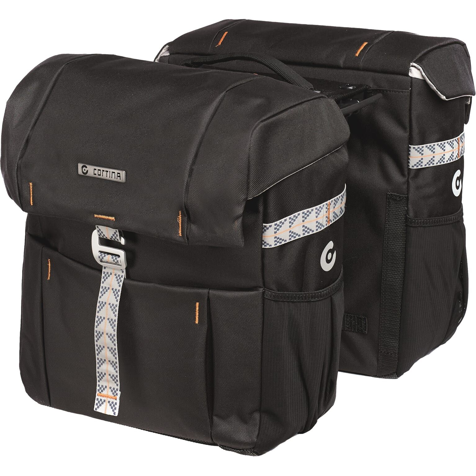 Cortina fietstas dubbel Nice AVS zwart 37L (8719461047227)