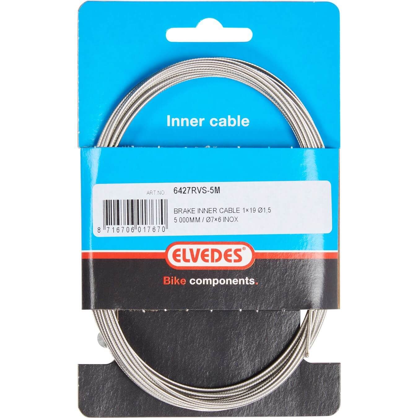 Elvedes rem binnenkabel rvs 5m nippel 7x6 (8716706017670)