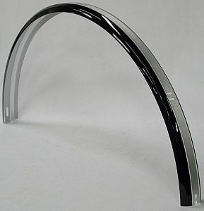 Gazelle spatbord achter PR.E61 BLACK./BR.SILVER (8717118336823)