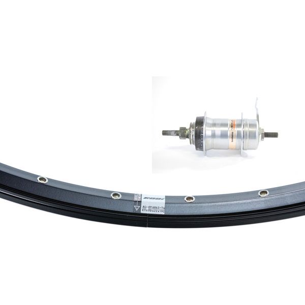 Gazelle Wiel achter 28 inch vision 001 Black nexus 3 onges (8717118343029)