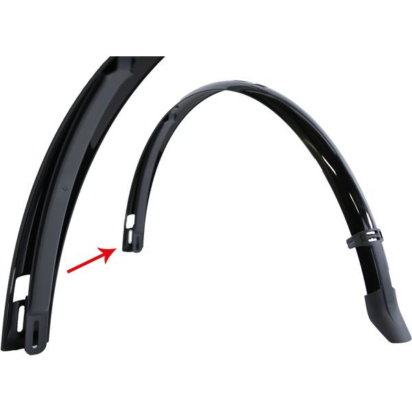 Gazelle Spatscherm achter 50G M/KABELGELEIDING 001 Black (8717118479933)