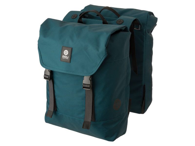 Agu dwr dubbele fietstas urban blauwgroen (8717565650022)