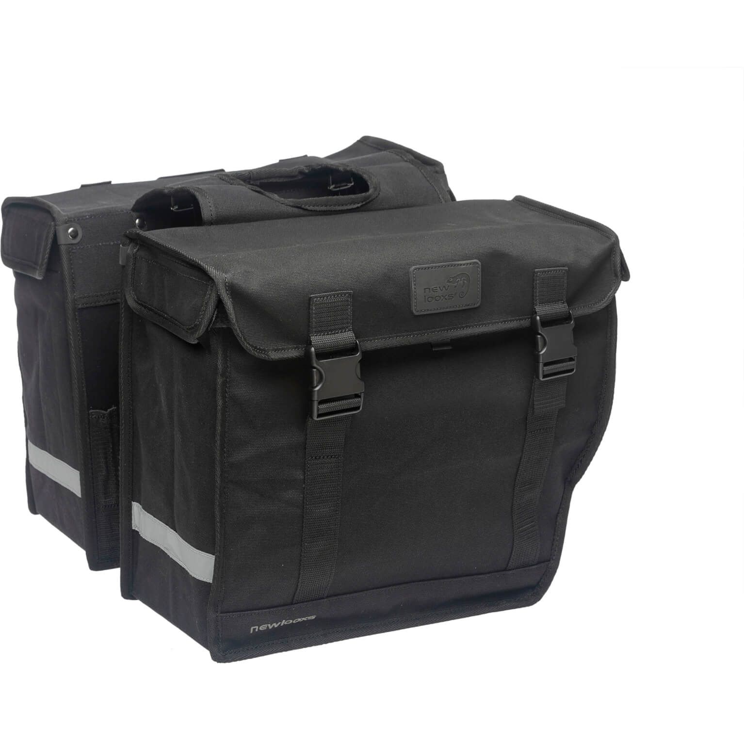 New Looxs fietstas dubbel hybride canvas zwart (8714827020159)