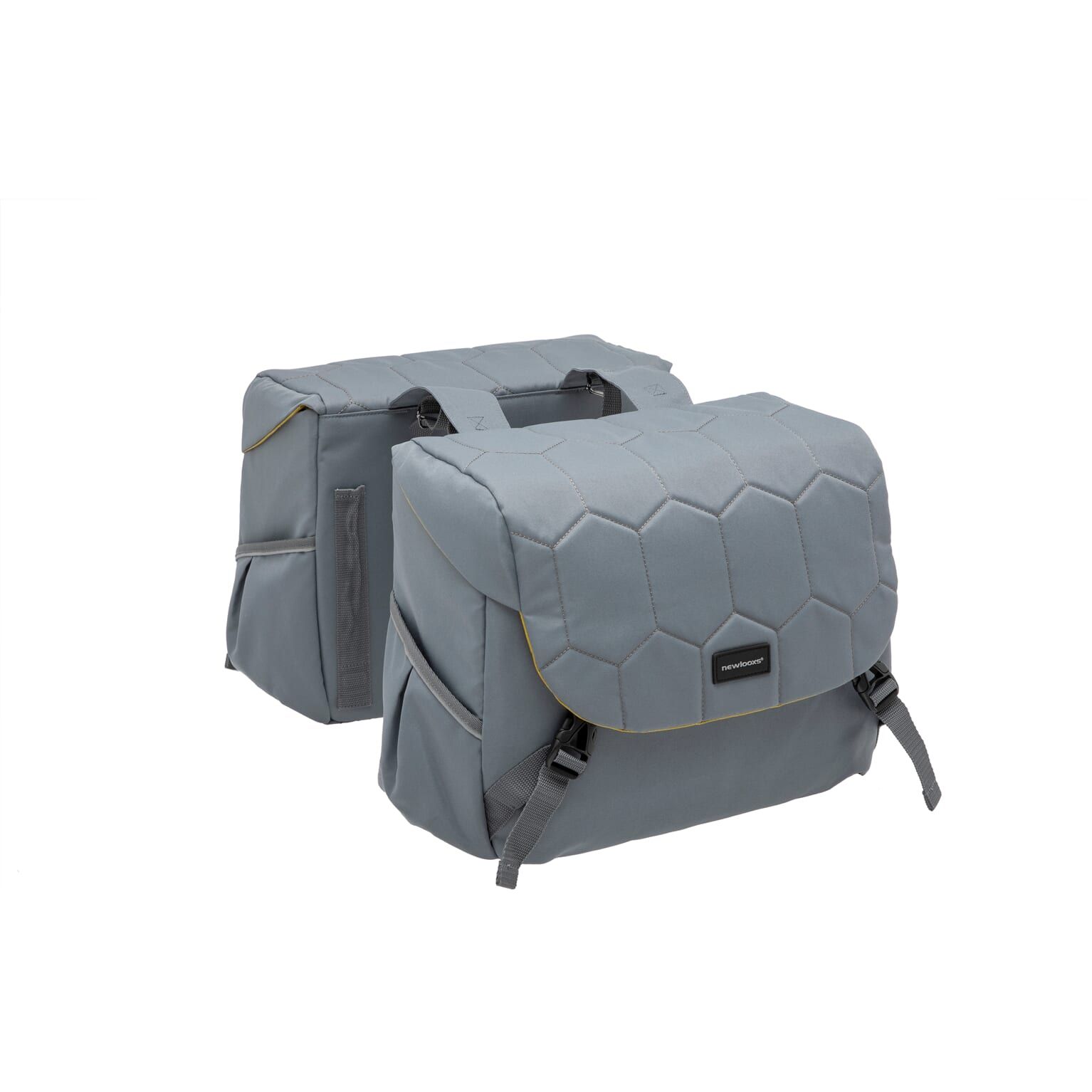 New Looxs fietstas dubbel Mondi Joy Quilted grey 3 (8714827983386)