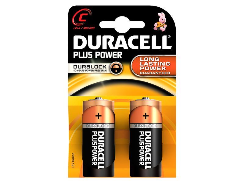 Duracell batterij plus power lr14 c (2) (5000394141827)