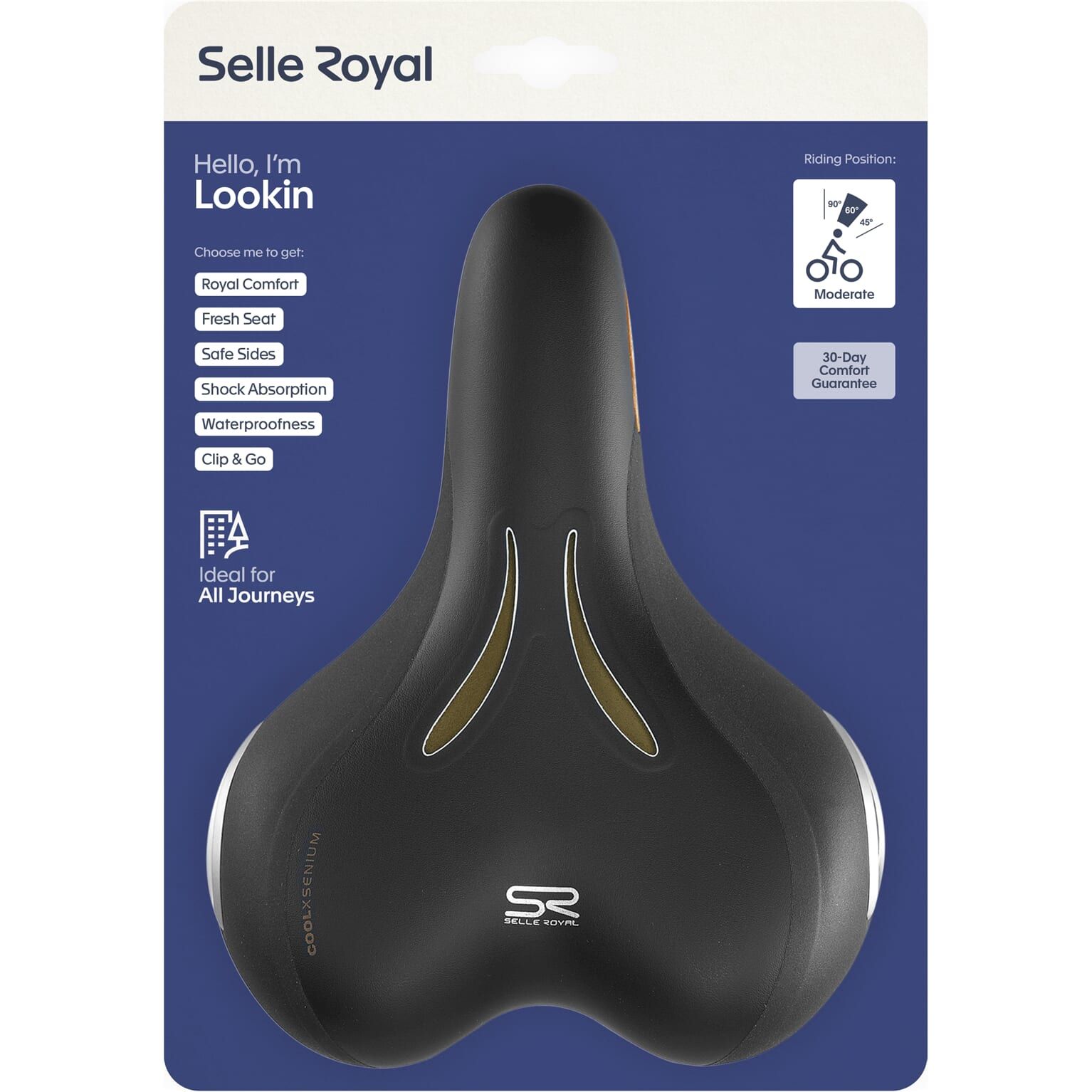 Selle Royal zadel Look In Moderate 5235 uni zwart (8021890578990)