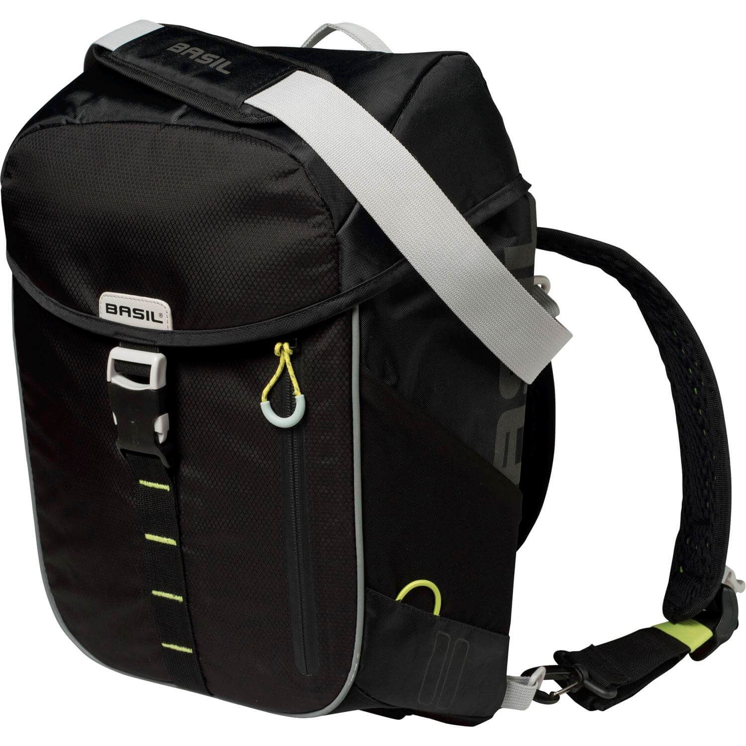Basil daypack tas Miles black lime (8715019177507)