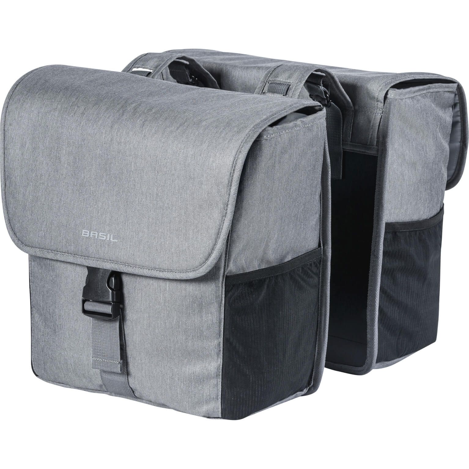 Basil Fietstas dubbel Go grey melee (8715019177644)