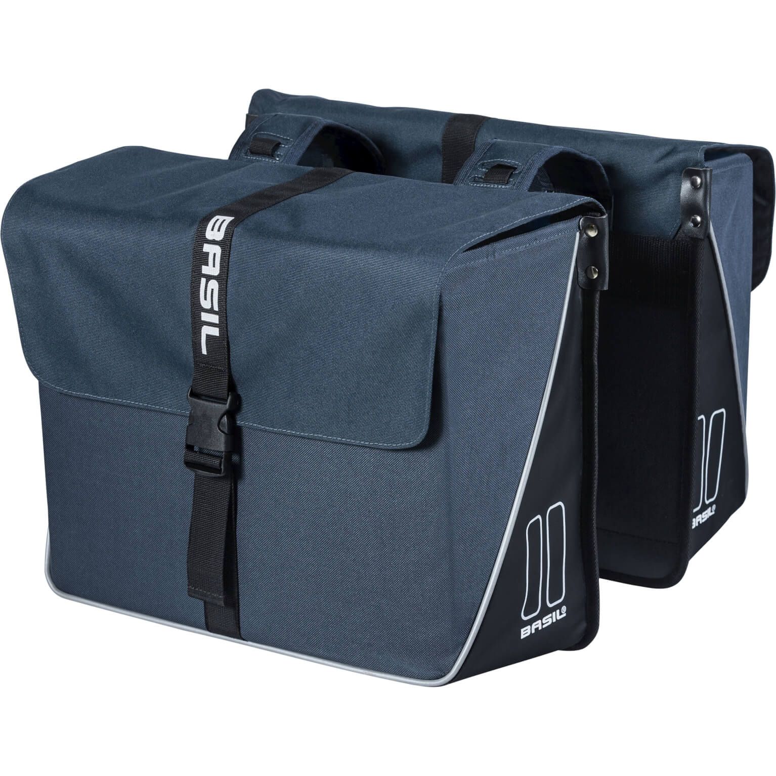 Basil fietstas dubbel Forte blue black 35L (8715019177781)