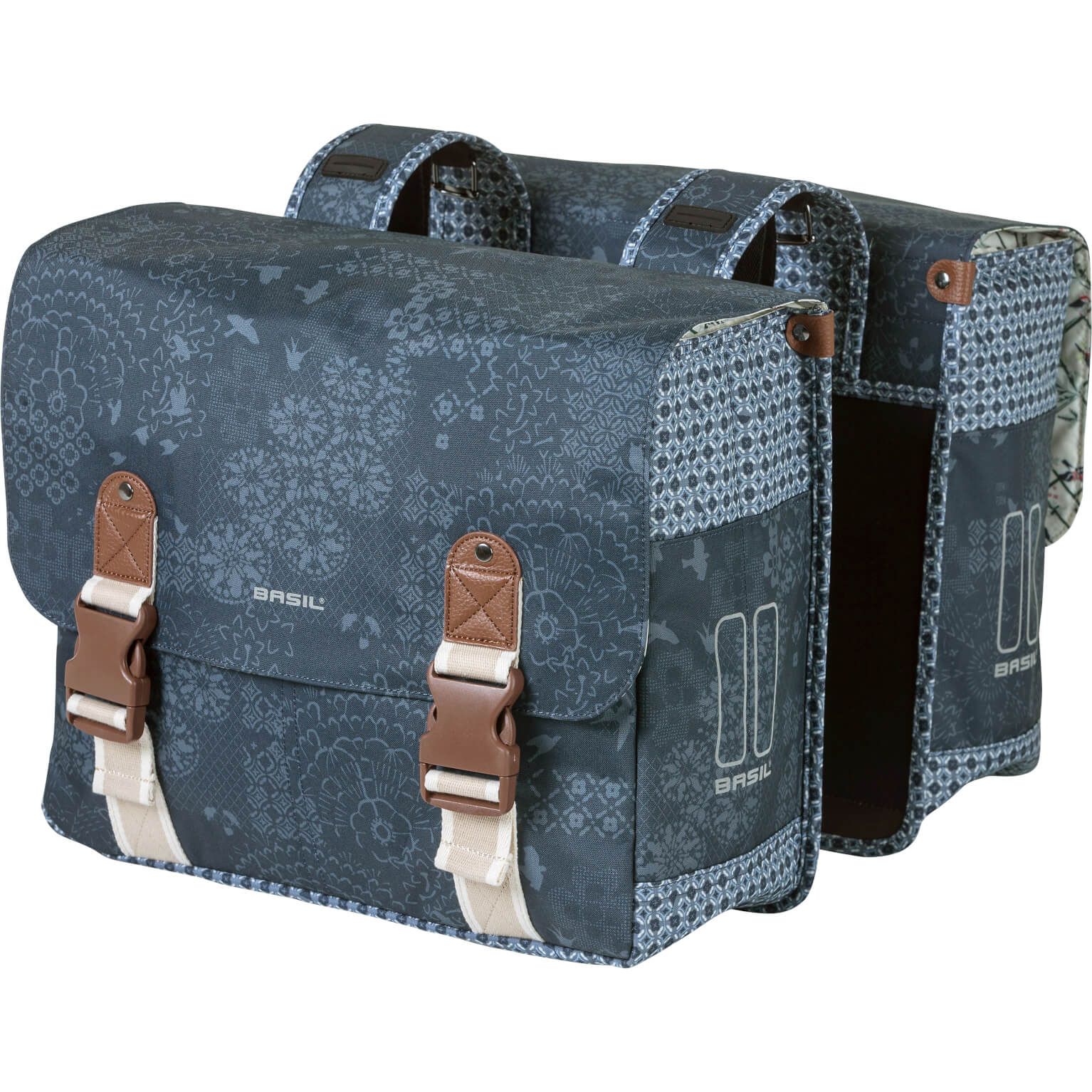 Basil fietstas dubbel Boheme indigo blue 35L (8715019180118)